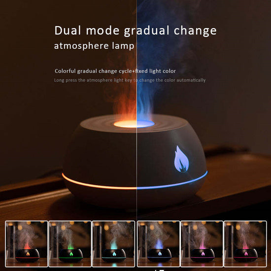 LavaGlow Mini Diffuser – 7-Color Flame & Aroma Mist