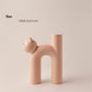 Cute Cat Shaped Ceramic Vase – Modern Desk & Living Room Decoration