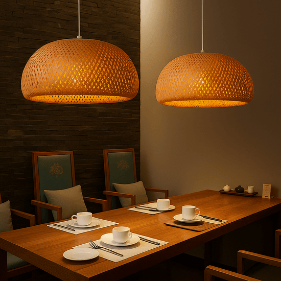 Bamboo Woven Simple Japanese Creative Pastoral Chandelier