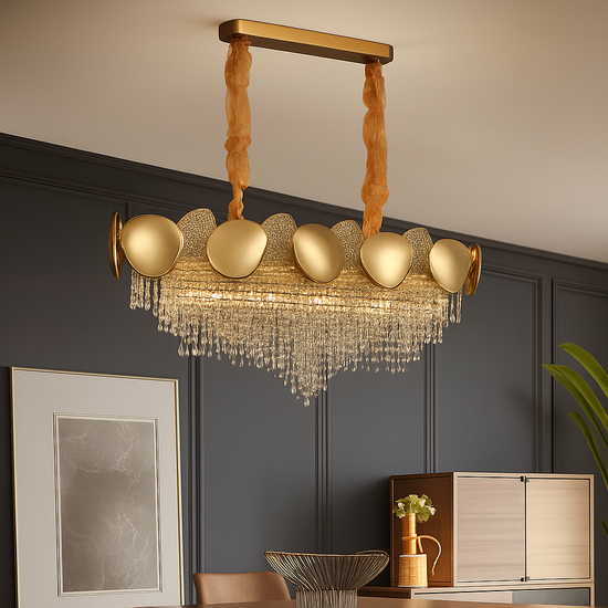 Crystal Spiral Chandelier – Luxury Modern Ceiling Light