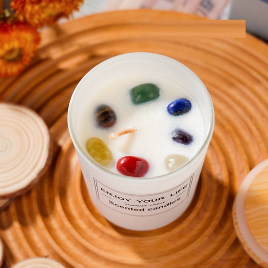 Crystal Stone Soy Wax Candles – Aromatherapy Gift Box for Relaxation & Holidays